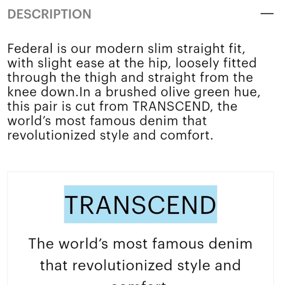 PAIGE  Federal Straigth  Slim Fit Khaki Jeans - Picture 12 of 13